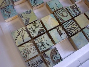 imprints - inked blocks